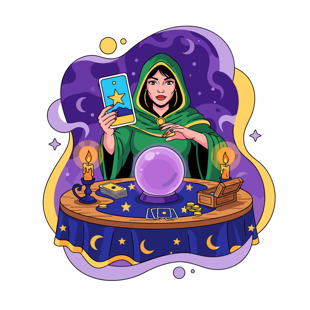 Fortune teller pic, drawn